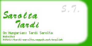 sarolta tardi business card